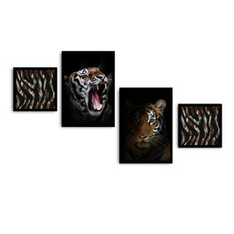Wallity Cuadro Decorativo de 4 Piezas 4PSCT-12 Multicolor